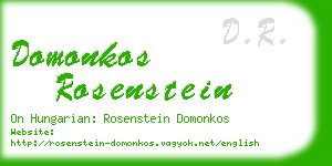 domonkos rosenstein business card